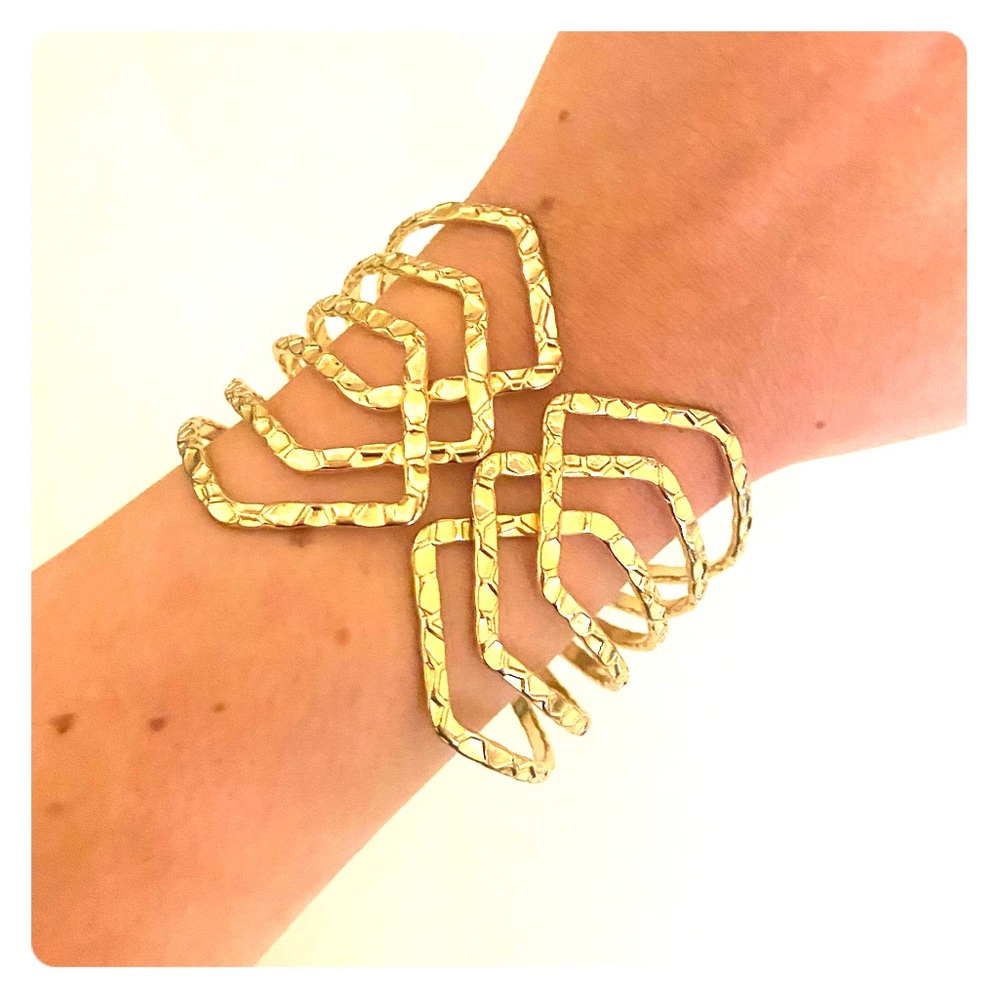 2 / $12! ✨✨ Geometric gold bangle